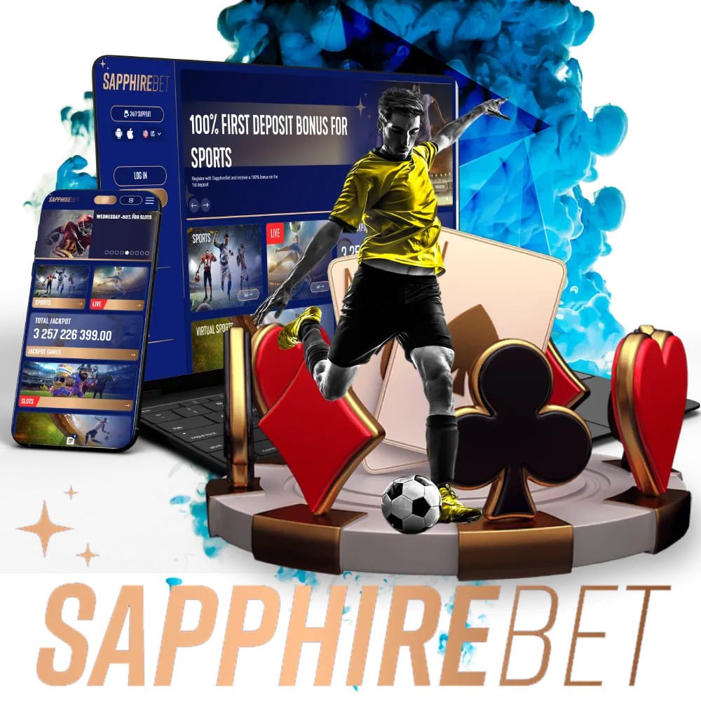 Sapphirebet offers lots of sports events to bet on and hunfreds of online casino game to play online from India.