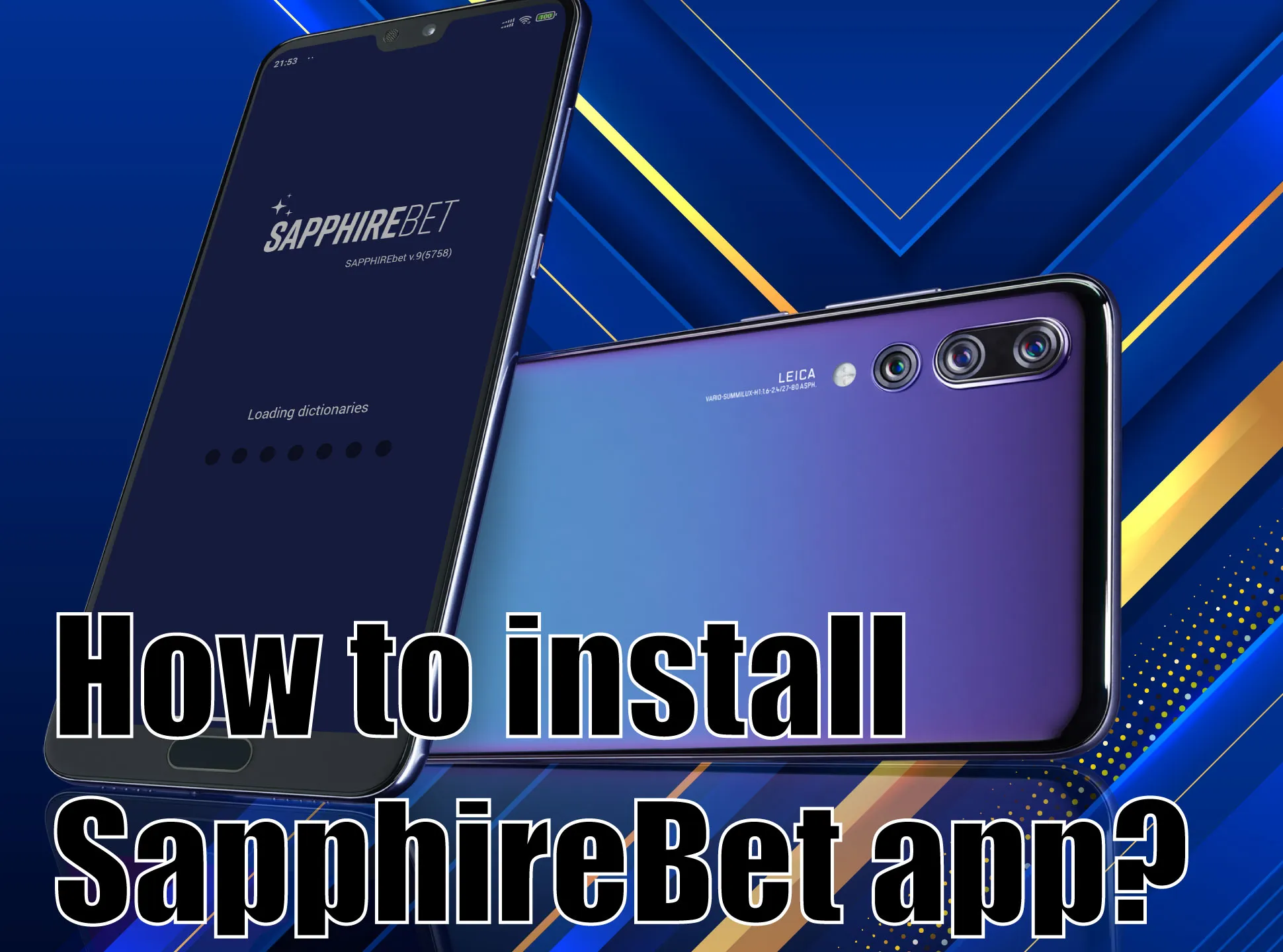 To install the Sapphirebet app you should download the apk file first.