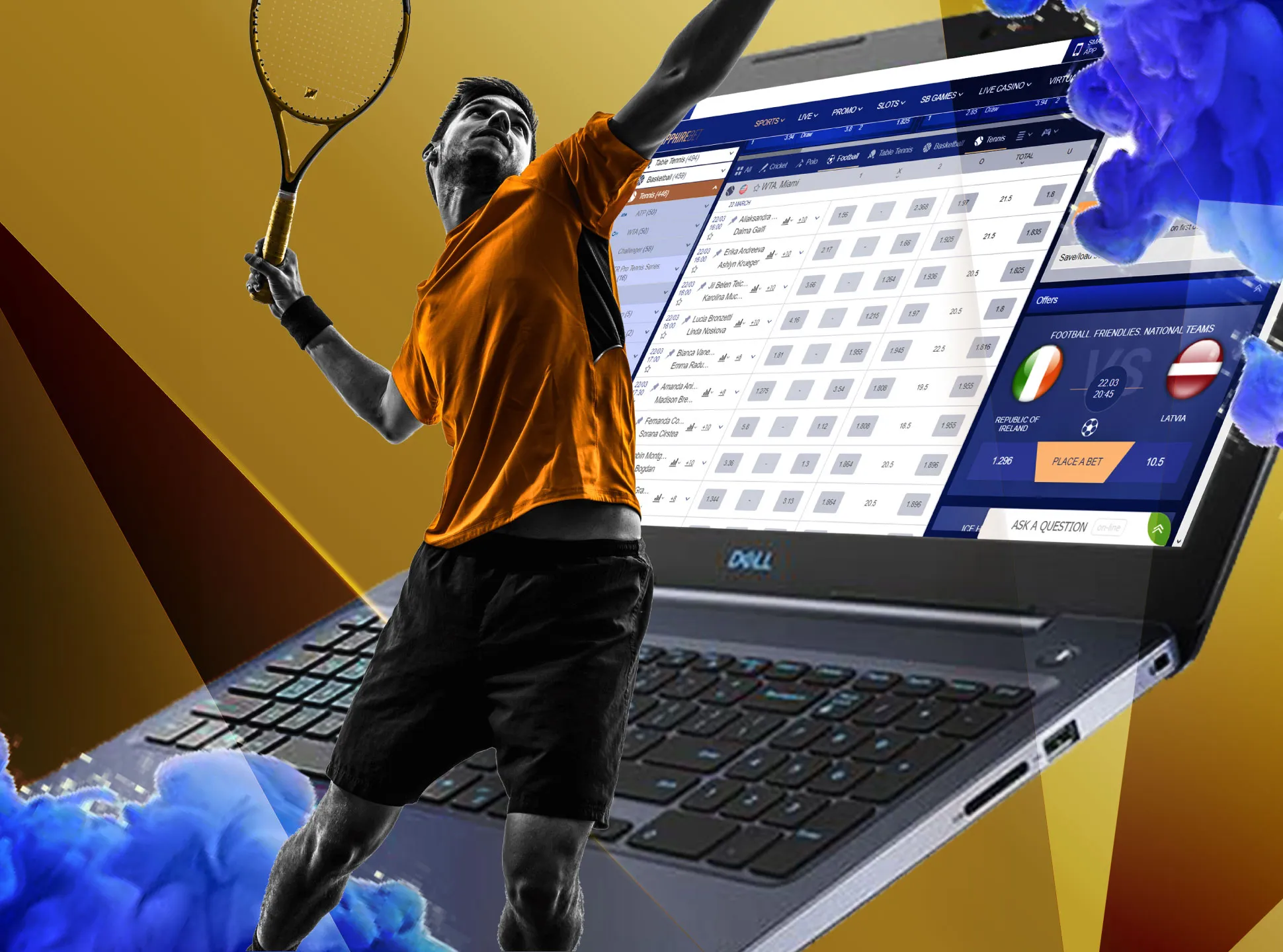 There are many different tennis leagues presented on Sapphirebet.