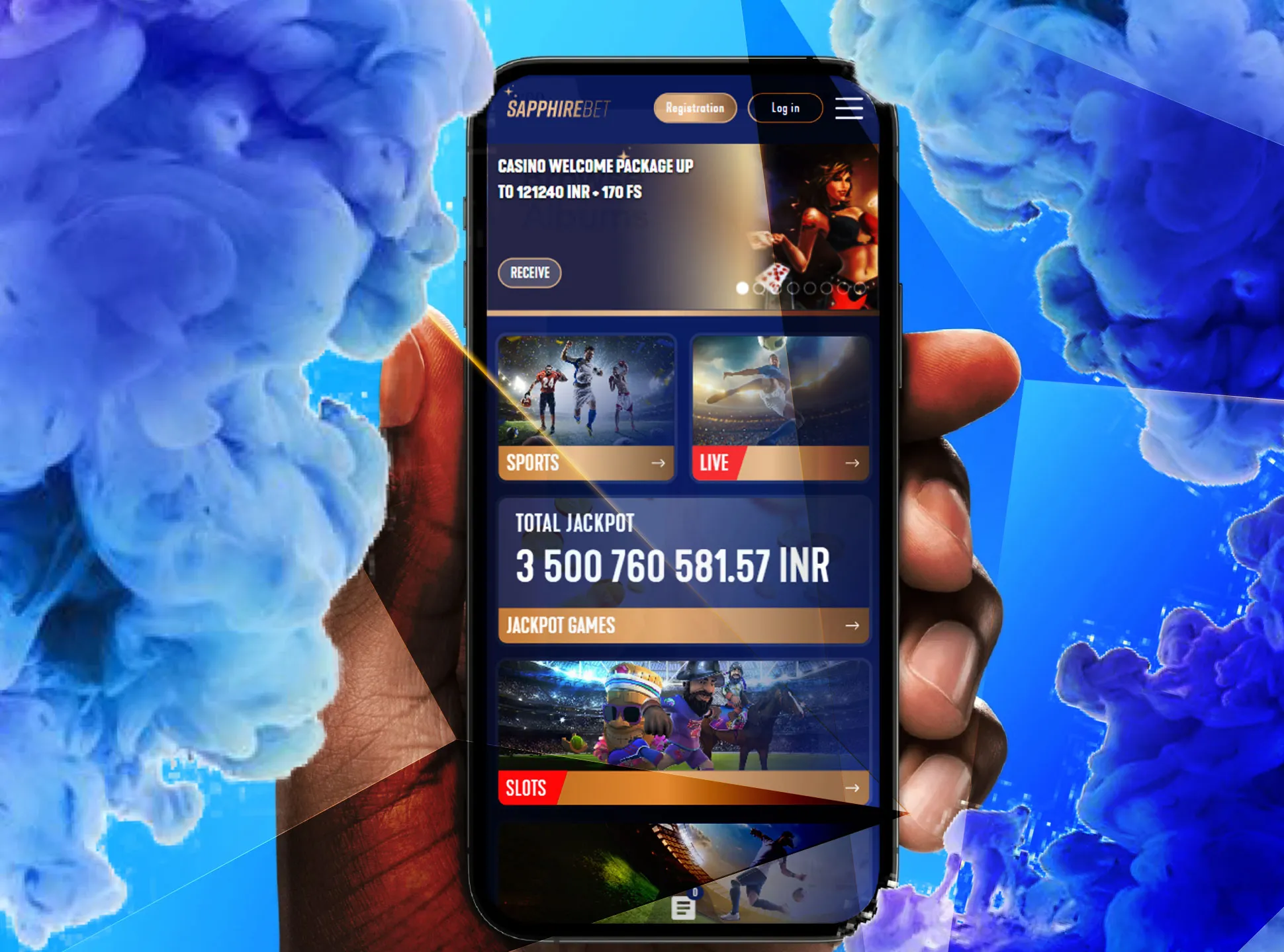 Sapphirebet has developed a great mobile app that you can install on the Android or iOS devices.