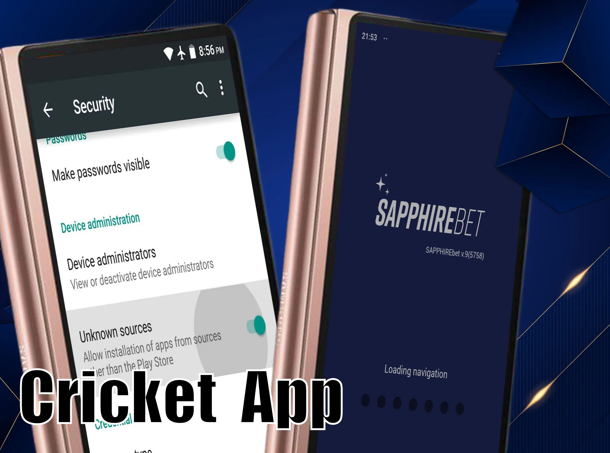 You can place bets on cricket in the Sapphirebet app as well.