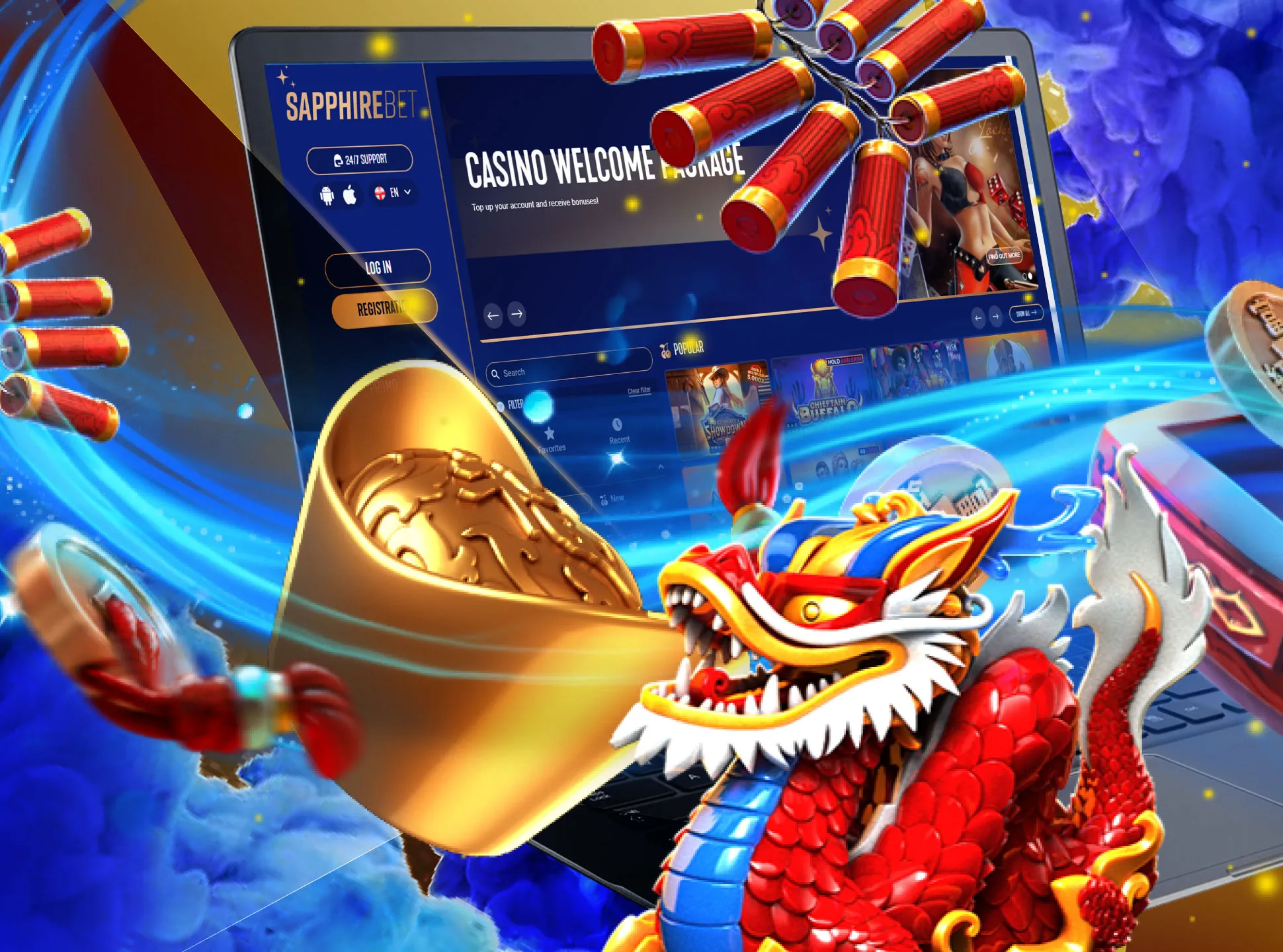 There are many slots from the weill-known providers on Sapphirebet.