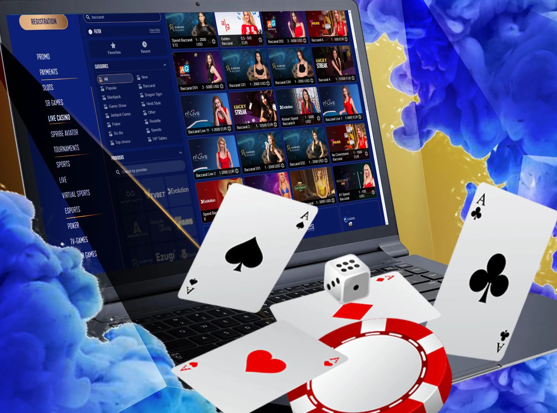 Baccarat is a traditional casino game in Sapphirebet.