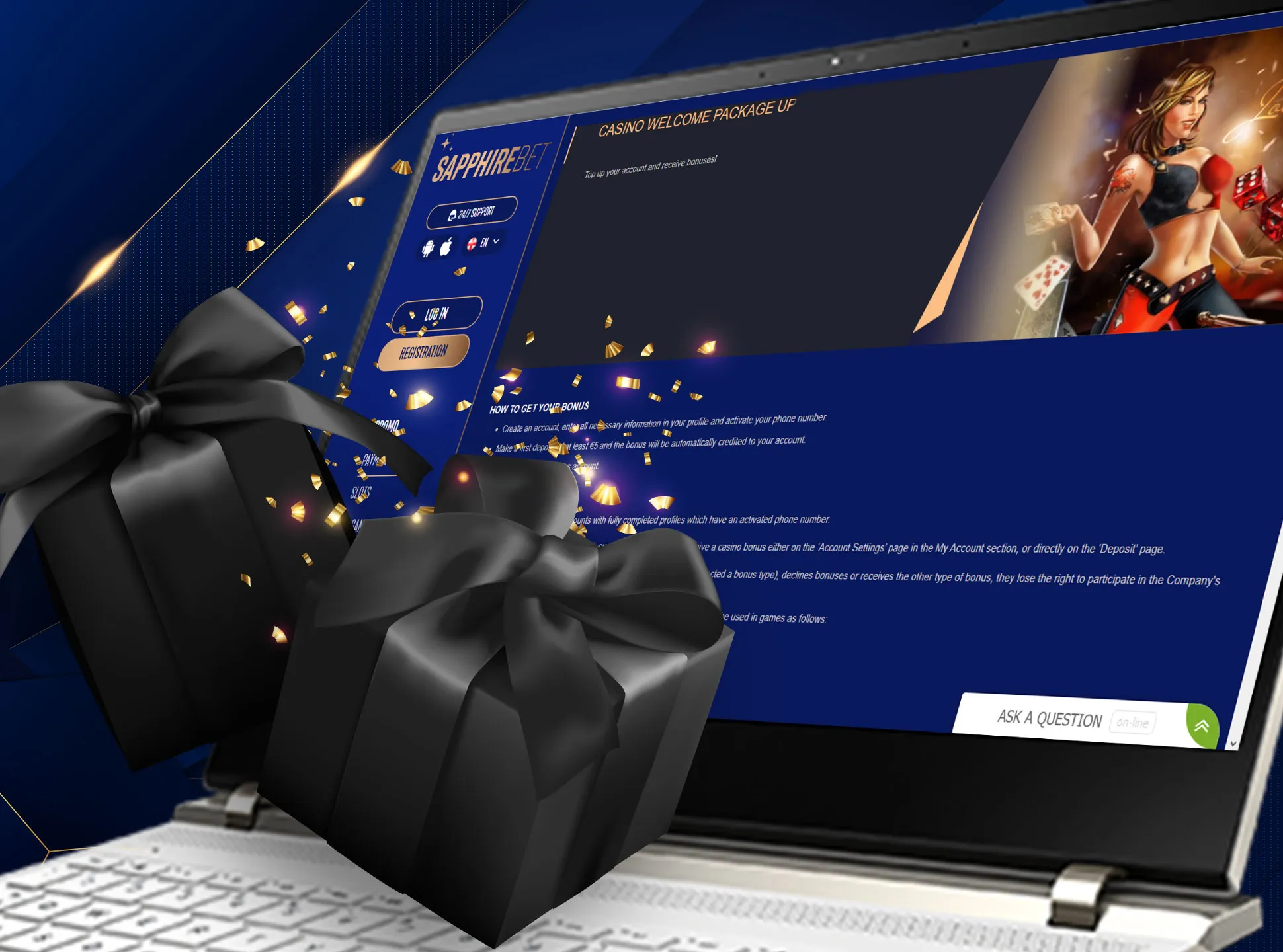 Every new Sapphirebet user can get a 100% bonus on his first deposit.