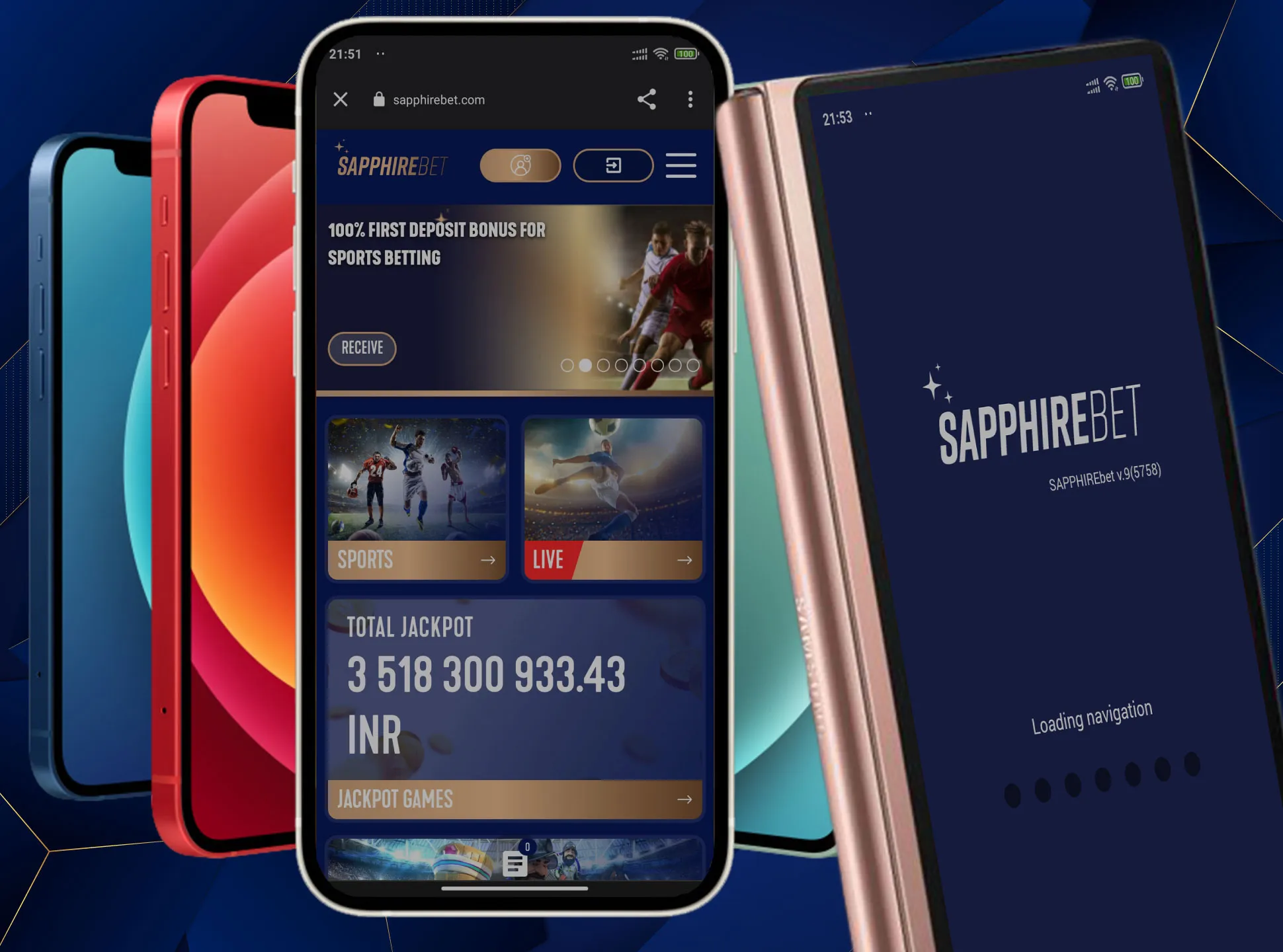 You can play on Sapphirebet via your smartphone.