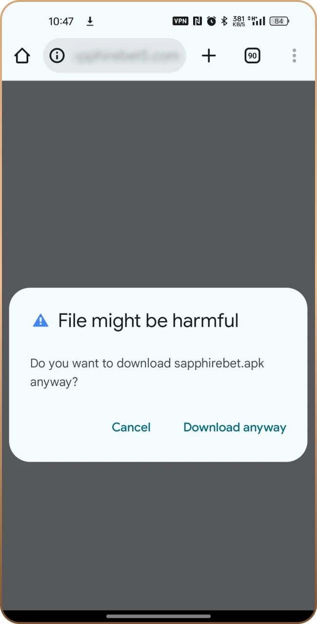 Wait untill the apk file is downloaded.