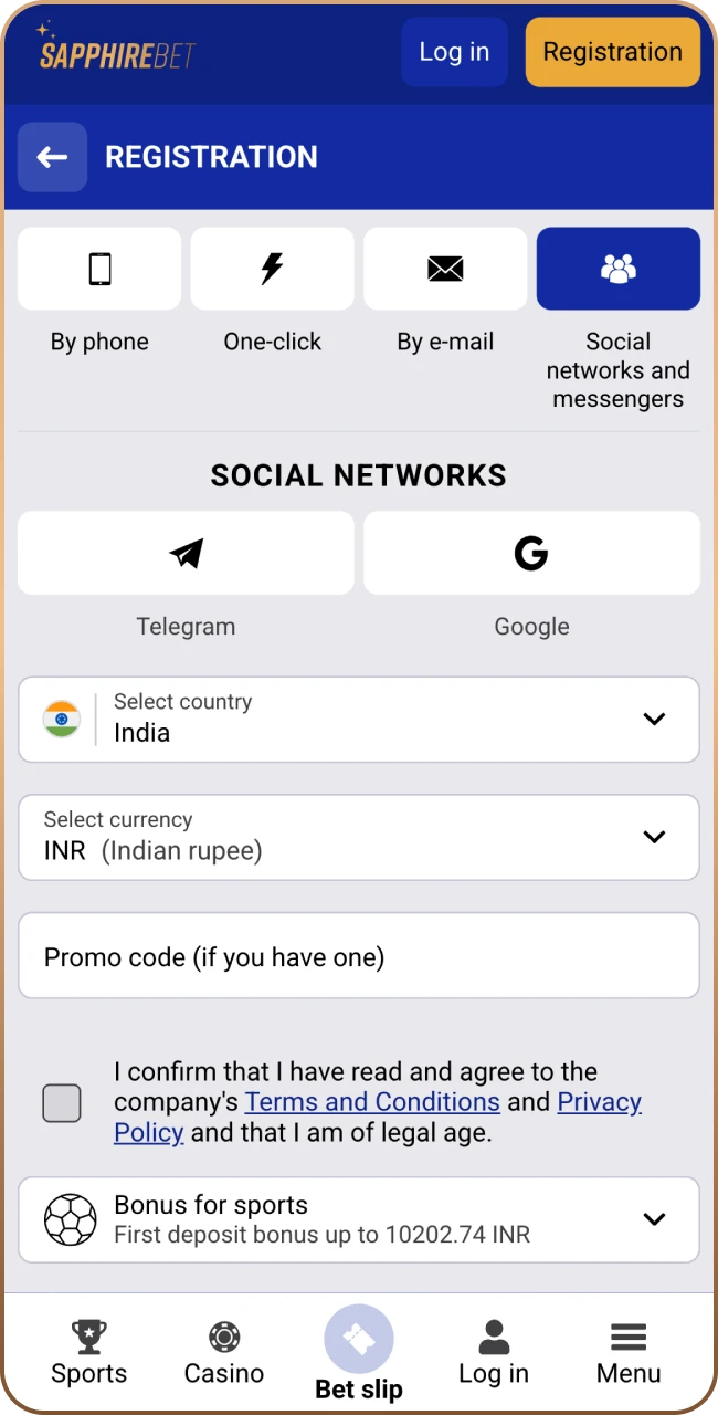 Create an account if you don't have one.