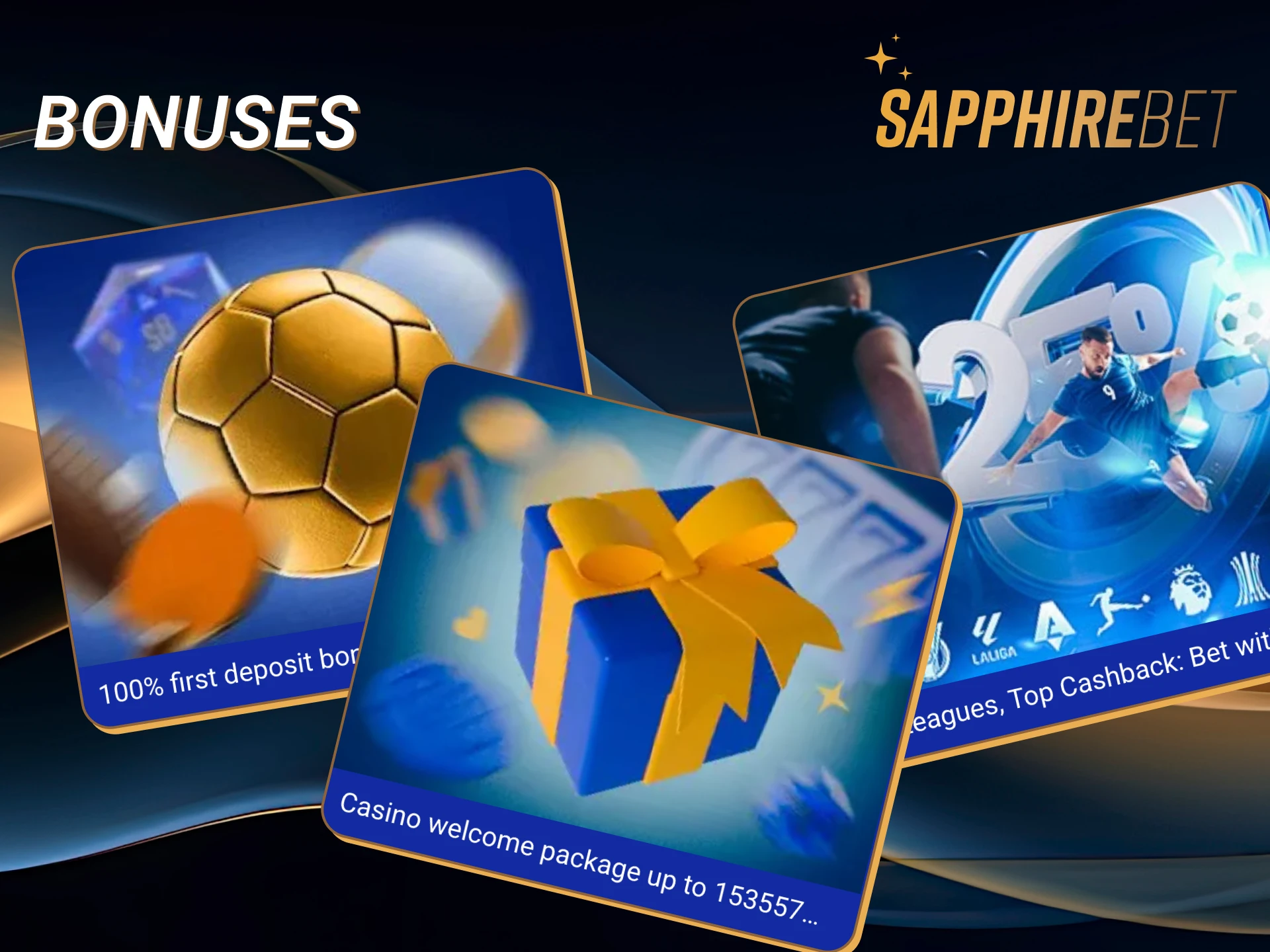 All the players on Sapphirebet can get lucrative bonuses and participate in promo activities.