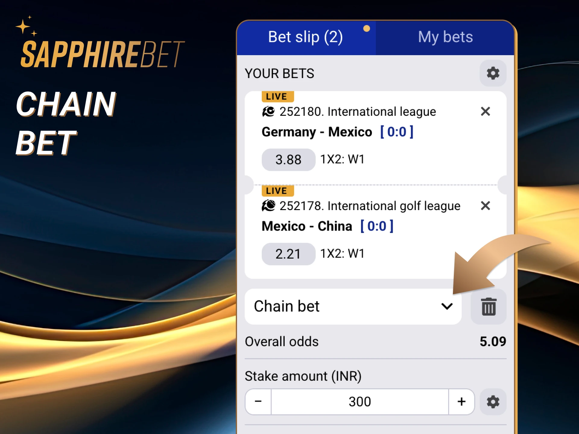 Chain bet consists of several single bets and also not difficult for inexperienced bettors.