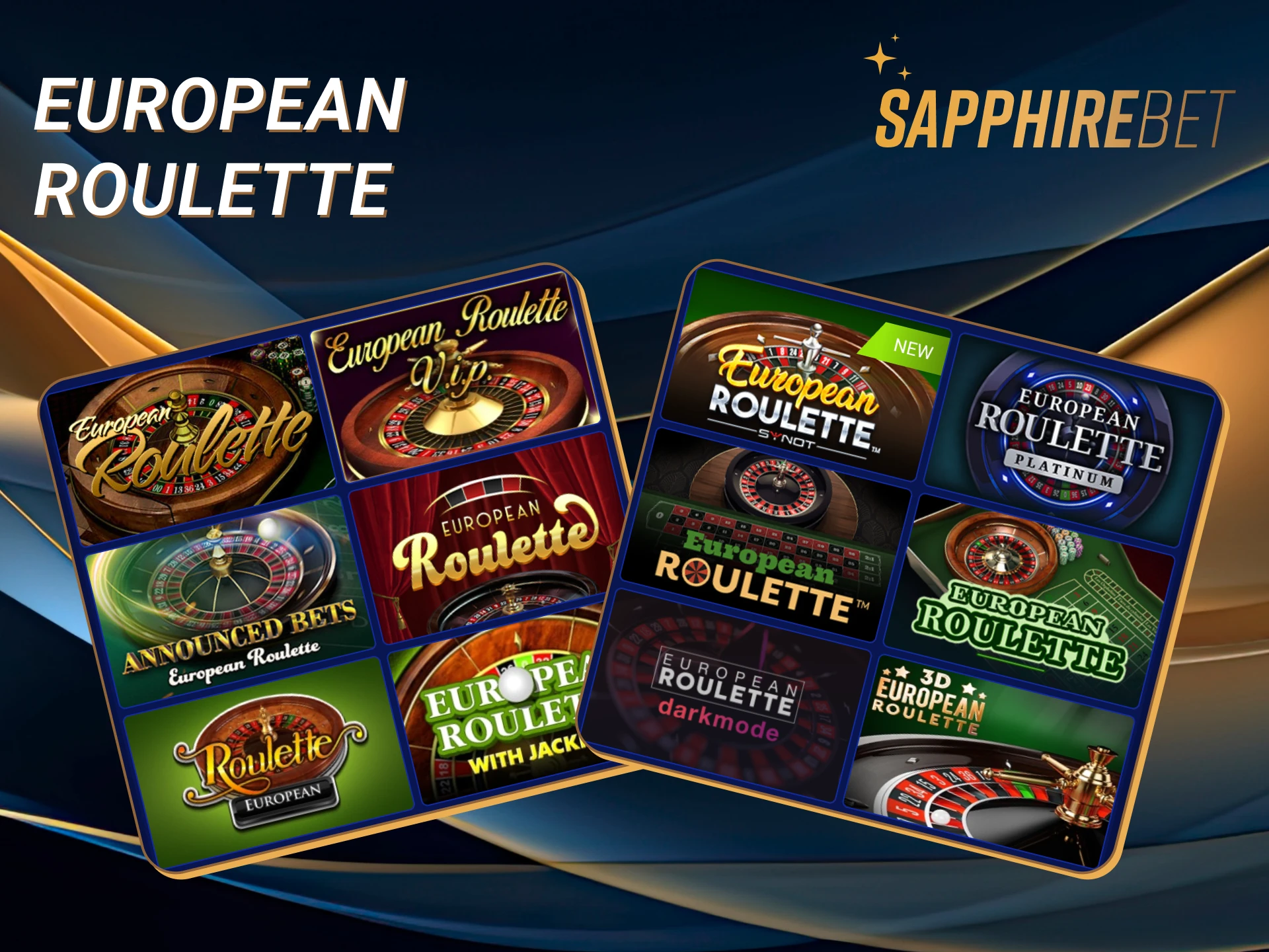 European roulette is also presented in the Sapphirebet casino.